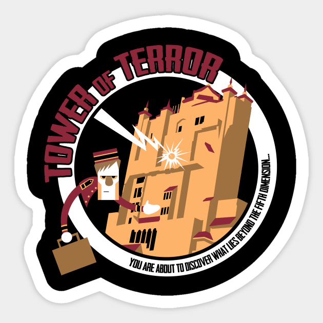 Tower of Terror - classic colors Sticker by brodiehbrockie